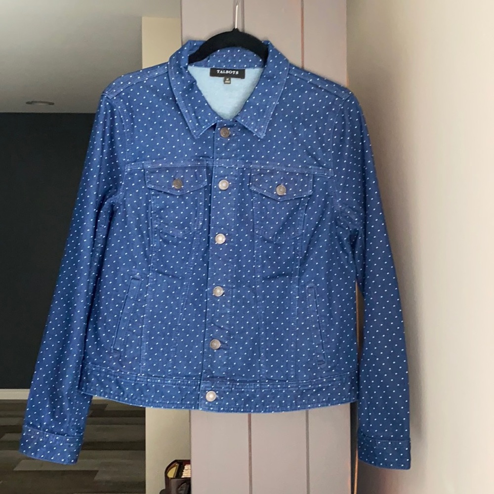 Talbots CLASSIC JEAN JACKET - DOT size Medium